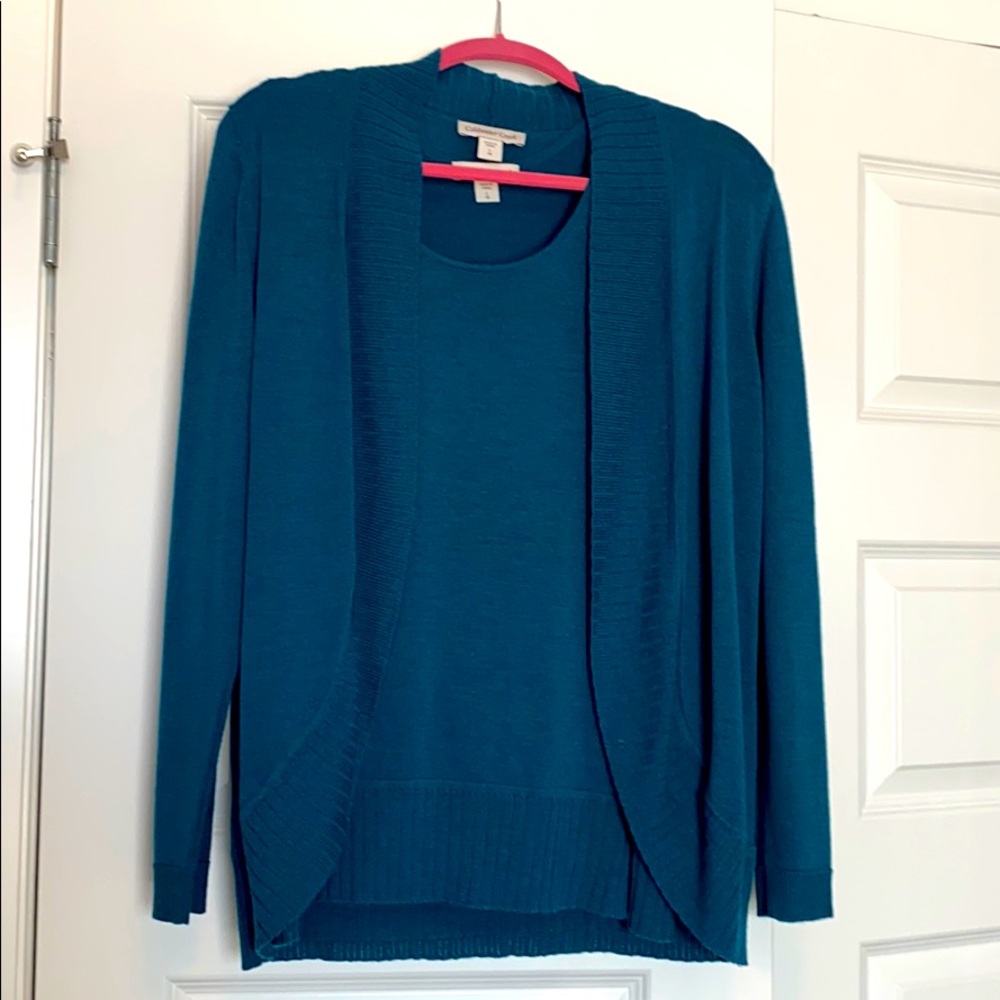 Coldwater creek women’s cardigan with shell size L